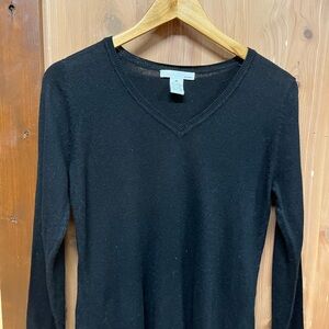 Essentials Black Fitted Long Sleeve Blouse